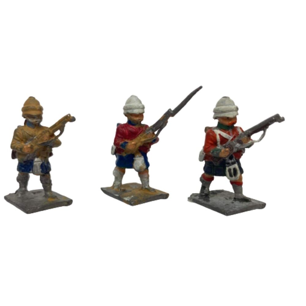 Vintage Miniature Diecast British Scottish Military BC10 Hand Painted Soldiers